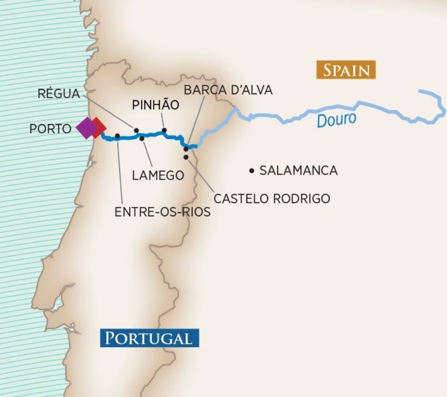 Douro, Portugal Map
