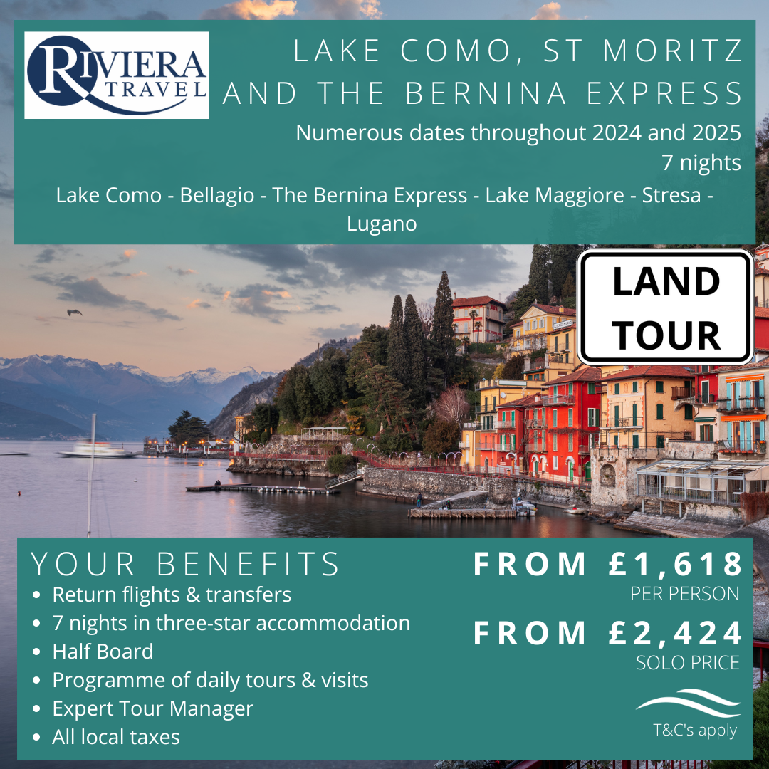 6riviera tours - Lake Como, St Moritz and the Bernina Express