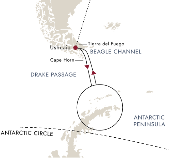 highlights of antarctica map
