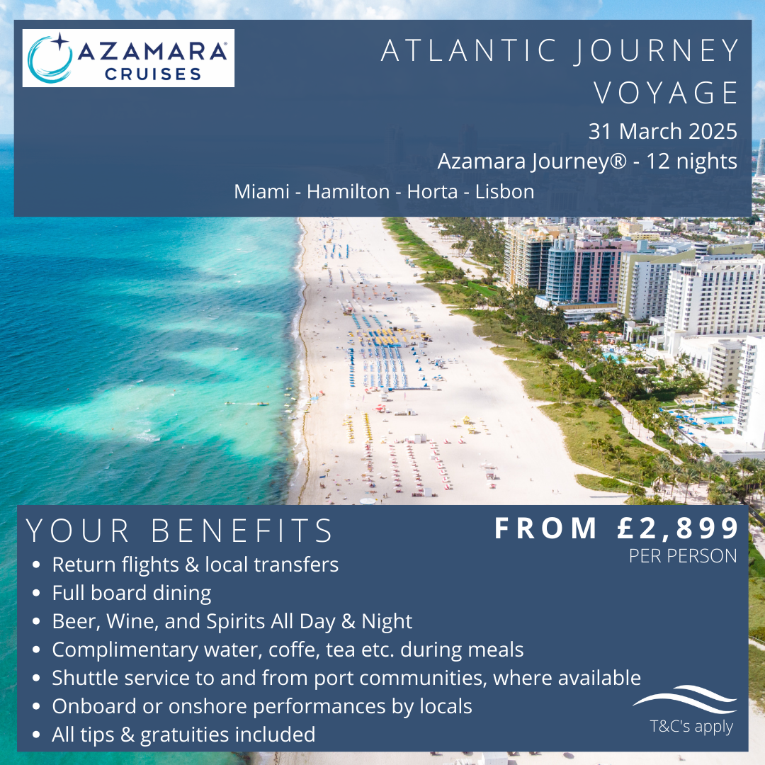 3azamara - atlantic journey voyage