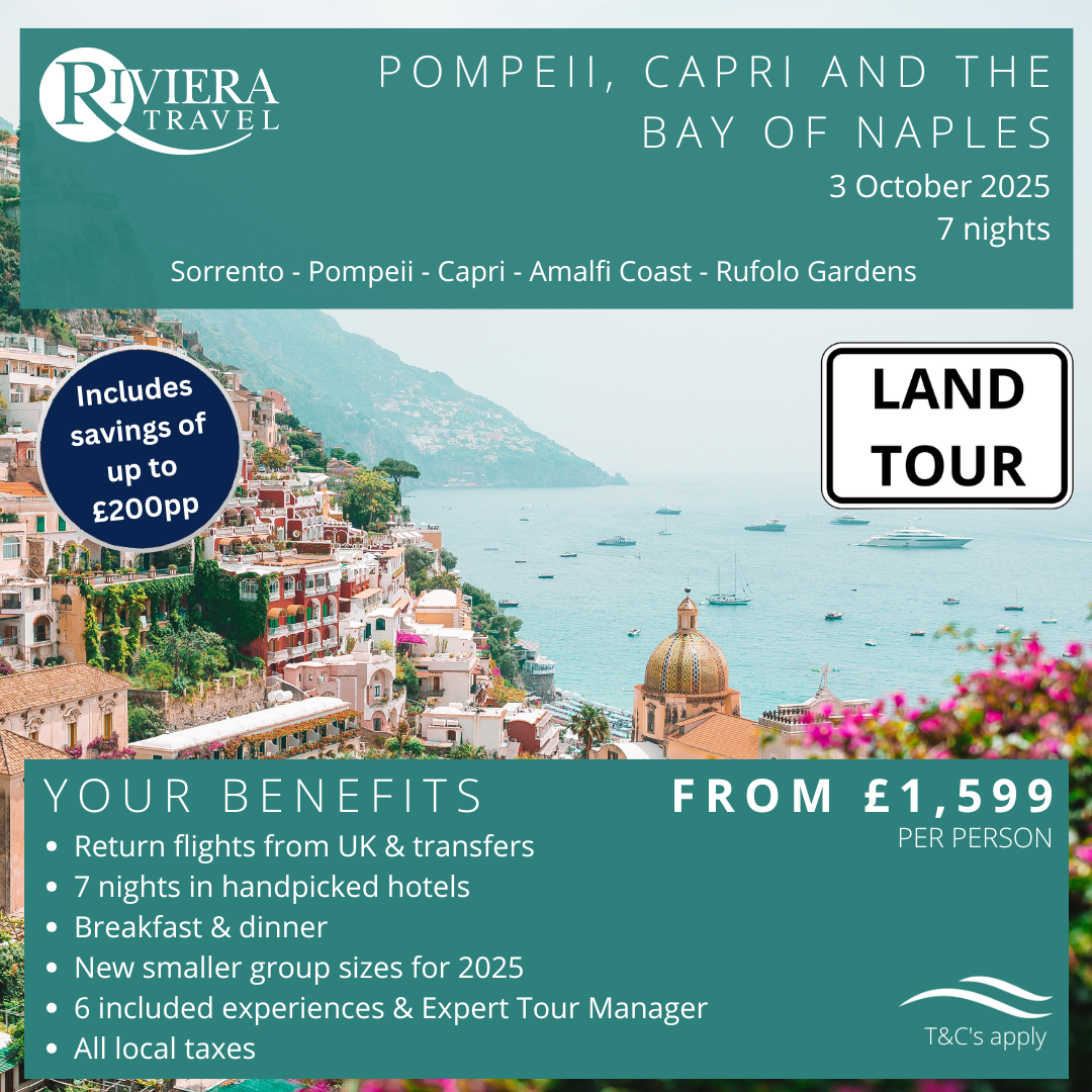 4riviera tours - Pompeii, Capri and the Bay of Naples