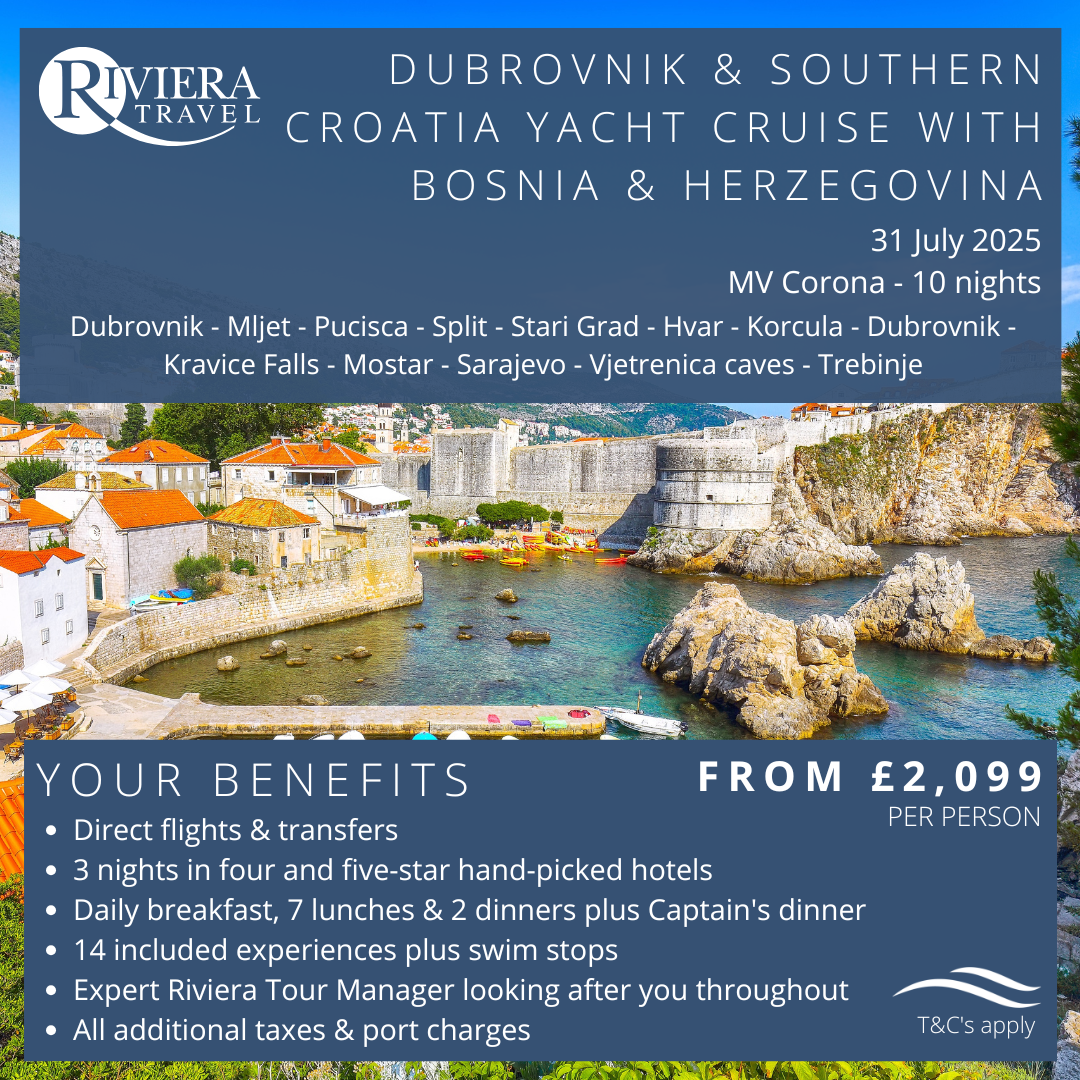 2riviera - Dubrovnik & Southern Croatia Yacht Cruise with Bosnia & Herzegovina
